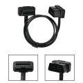 30/60/100CM Flat+Thin As Noodle 16 Pin Socket OBD OBDII 16Pin Male To Female Car Scanner OBD2 Extension Cable Connector. 
