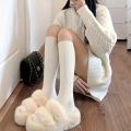 1/3 Pairs Women Solid Color Striped Long Socks Breathable Comfortable in Spring Summer Fashionable Simple Style Casual Socks.