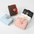New Short Model Printed with Letters PU Multi-card Position European and American Short Wallet Women. 