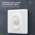 220V LED PIR Automatic Sensor Light Switch Infrared Motion Sensor LED Night Light Home Indoor Outdoor Sensor Light Switch. 