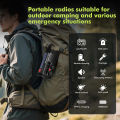 Emergency Radio with SOS Alarm, AM/FM/SW & Flashlight. 2000mAh Battery & Solar/Hand Crank Charging for Outdoor Survival..