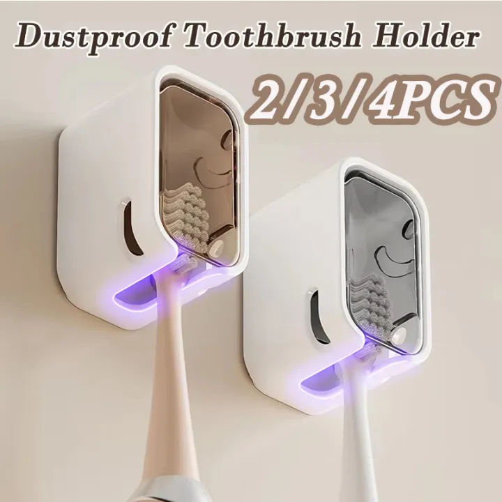 2/3/4PCS%20Wall%20Mounted%20Toothbrush%20Holder%20Dustproof%20Toothbrush%20Storage%20Box%20With%20Cover%20Electric%20Toothbrush%20Storage%20Rack%20Organizers%20-%20Image%202
