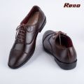 Reno Leather Formal Shoes-Chocolate-RF2039. 