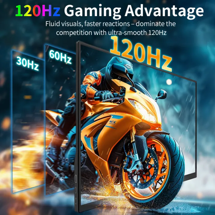 HGFRTEE%2018.5inch%20Portable%20Monitor%20120Hz%20RGB100%25%20With%20VESA%20Hole%20&%20Back%20bracket%20Laptop%20Extended%20Display%20ADS-IPS%20HDR%20Screen%20-%20Image%202