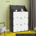 3/4/8 Cubes Durable Plastic Shoe Rack | Portable Multi-Layer Shoe Cabinet | Dustproof Organizer for Home, Dorm, or Office. 