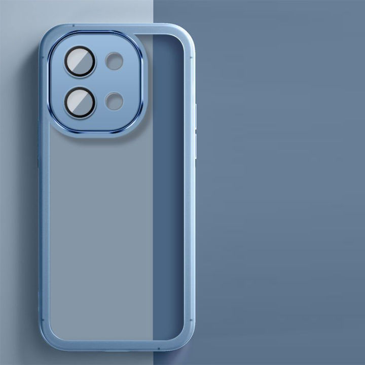 For Vivo Y28 4G Case vivo Y28 4G Phone Case vivo y28 4G Cover V2352 Shookproof Plating Silicone back cover
