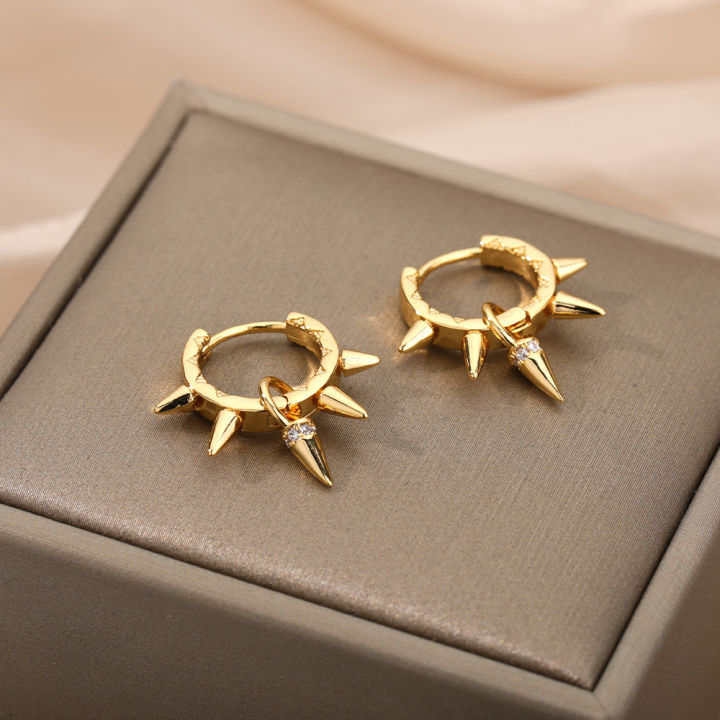Punk%20Spike%20Rivet%20Hoop%20Earrings%20For%20Women%20Stainless%20Steel%20Huggie%20Earrings%20Ear%20Cuff%20Piercing%20Earring%20Gothic%20Jewelry%20Accessories%20-%20Image%203