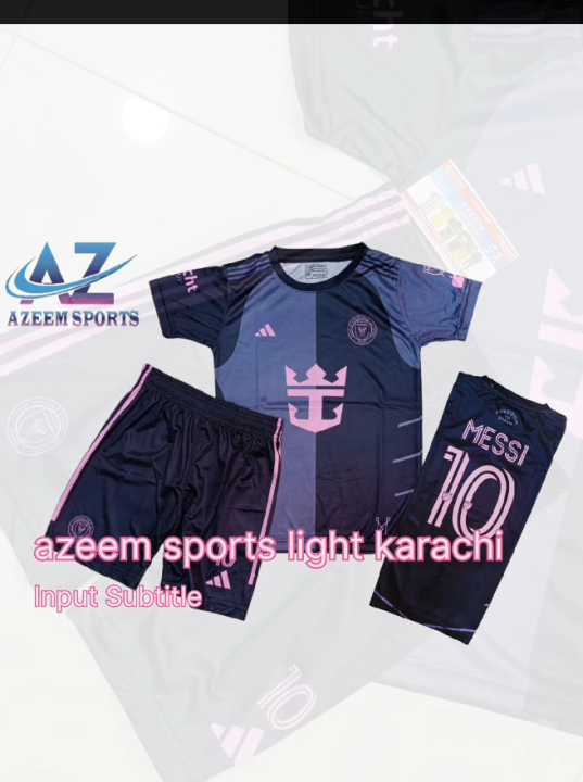 Messi Miami Kids Football Kit Home Short Sleeve T-Shirt And Pants Soccer Team Sports Uniform