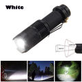 Mini SK68 Zoomable Flashlight Green/Red/365NM XPE LED Waterproof Torch Lamp AA/14500 Powered Clip Pen Light Lamp 3 Modes Lantern. 