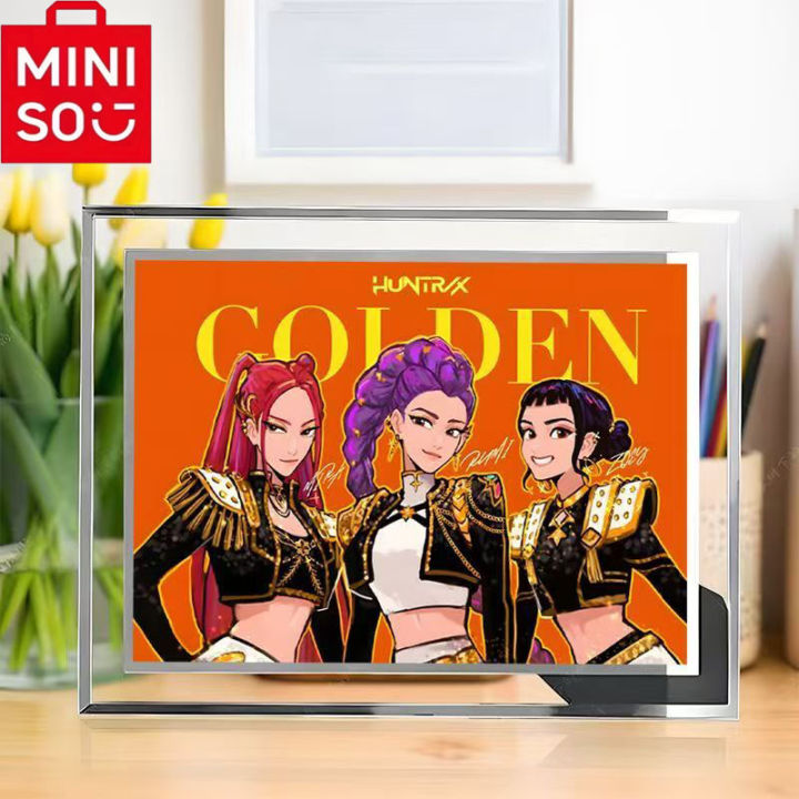 Mini So Photo Frame 2025 MINISO brand new co branded Kpop Movie Demon Hunters Crystal glass ...