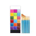 20 Color Sfx Children's Adult Painting Set Halloween Party Makeup Fancy Dress Beauty Palette Face Body Painting Oil and Brush. 