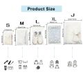10 Pack Travel Storage Bags for Clothes, Clear Reusable Bags Plastic Ziplock Bags Luggage Organizer Pouch for Clothes Towels.