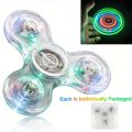 LED light Fidget Spinner Luminous Finger Stress Relief Toys Hand Top Spinners Glow in Dark Light Birthday Christmas Gift. 