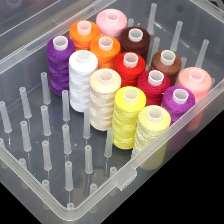 42 roll sewing thread storage box, transparent PP plastic embroidery ...