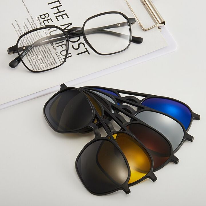 6%20In%201%20Men%20Women%20Polarized%20Optical%20Magnetic%20Sunglasses%20Clip%20Magnet%20Clip%20on%20Sunglasses%20%20Clip%20on%20Sun%20Glasses%20Frame%20And%20Bag%20-%20Image%203