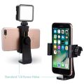 360 Degree Rotating Mobile Phone Clip With All 1/4 Screw Cellphone Holder Tripod Mount Desk Tripod Adapter For Samsung iphone 14. 
