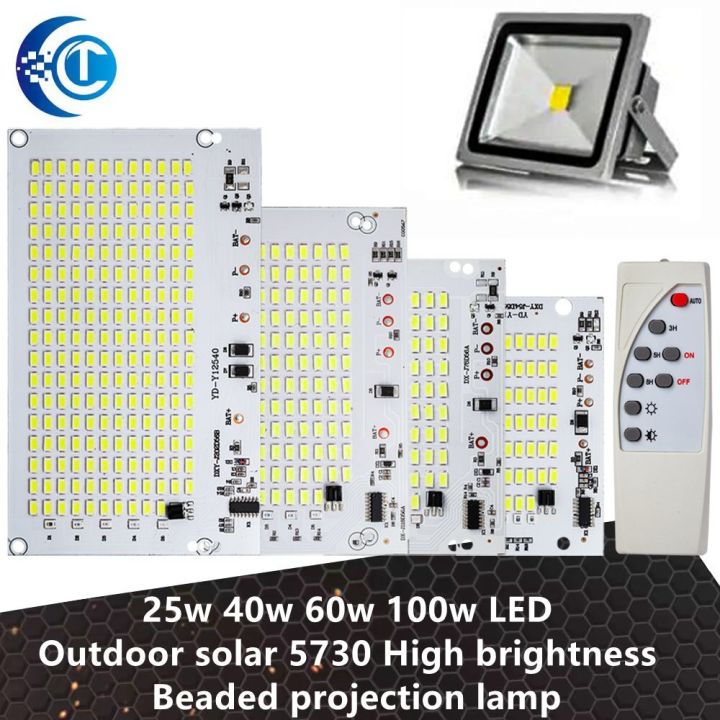 25w 40w 60w 100w LED outdoor solar energy 5730 high brightness bead projection light  integrated light source light panel contro