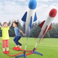 Kids Outdoor Rocket Foot Pump Outdoor Air Pressing Soaring Rocket Suit Jumps Air Powered Rocket Launcher Game Children Toy Gifts. 
