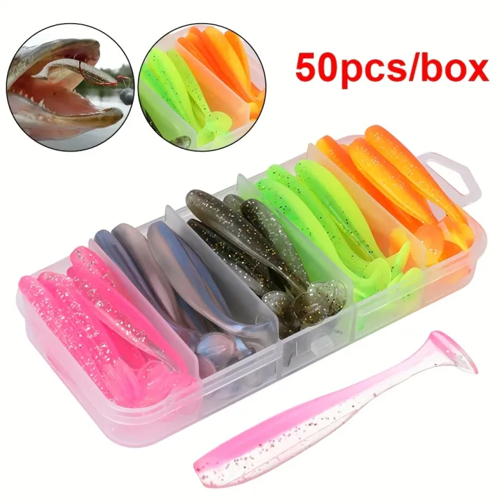 50pcs/box%20Fishing%20Lure%20T%20Tail%20Spinner%20Soft%20Artificial%20Bait%20Paddle%20Tail%20Soft%20Worm%20Carp%20Bass%20Freshwater%20Fishing%20Tackle%20Accessories%20-%20Image%202