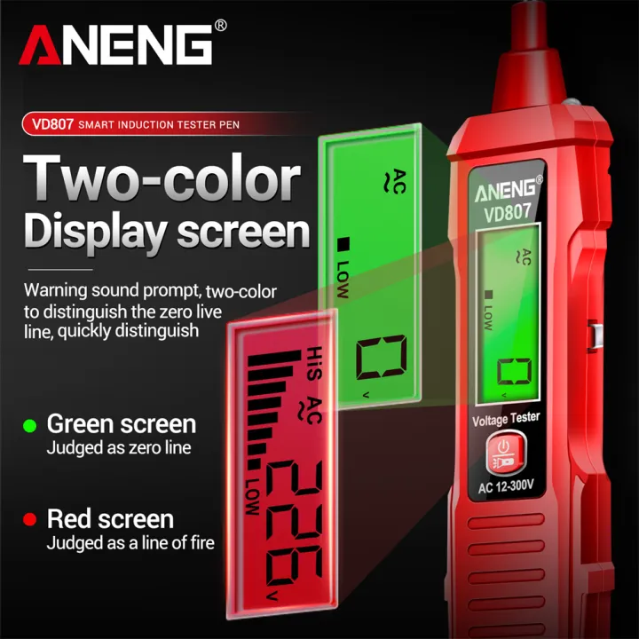 ANENG%20VD807%20One-word%20Induction%20Portable%2050/60Hz%20Smart%20Electric%20Pen%20Tester%20NCV%20Sensor%20AC%2012-300V%20Non-contact%20Wire%20Detector%20Tools%20-%20Image%204