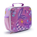 BLING BABIES Children's Tote, Lunch Bag, Double Sided Pink Mermaid Sequin Design, Suitable for Carrying Food. 