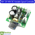 10A 12V-40V DC Motor or Fan Variable Speed Controller With Speed Control Knob by Electrica. 