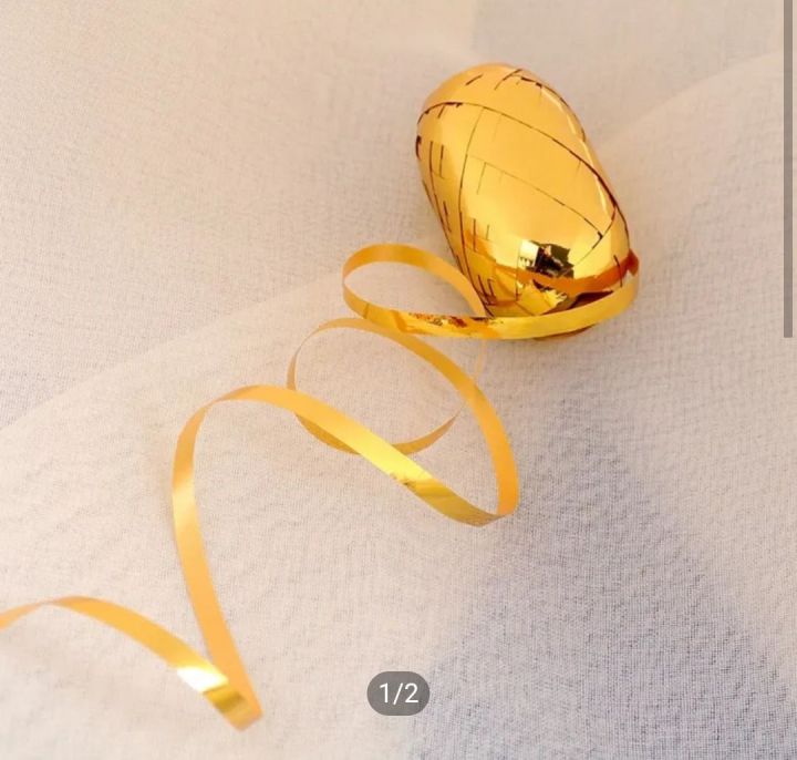 Pack of 2 Roll Foil Ribbon Latex Balloons Curling Ribbon For Wedding Birthday Party Decor Tie Rope Gift Wrapping Accessories