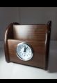 Table Clock Phone Pen Holder Stand for Office Desk Wooden Pen Stand Table Phone Holder Pen Stand Custom Branding Office Table. 