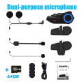 MAXTO M3 Motorcycle Helmet Bluetooth Headset Intercom 1000m WiFi 1080P Lens Video Recorder Waterproof 6 Riders.