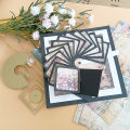 Circular Waterfall Card Metal Cutting Die Cut Golden Dies for Gift Packing Paper Craft Handmade Card Making DIY Greeting Cards.