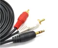 AV cable 3.5mm to 2 RCA 1.5 m audio TV speaker cable DVD player aux3.5mm to RCA red White. 