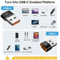 6A OTG USB to USB C Adapters Durable Metallic Build Universal Compatibility Including iPhone iPad S23 IWatch AirPods.