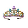 Princess Girls Sea Theme Party Mermaid Purple Crown Cute Girls Purple Headband with Crystal Ariel Cosplay Accessories Headwear. 