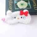 Hello Kitty Women's Cartoon Plush Sleep Mask Cute Anime Girl Eyeshade Shading Eye Mask. 