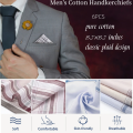 38cm/14.9in Soft Cotton Men's Handkerchief Classic Striped Pattern Multicolor Options Stylish Men's Accessory. 