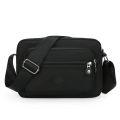 Lightweight Nylon Chic Crossbody Bag for Women - Adjustable Strap, Zip Closure, Tassel Accent, Solid Color.
