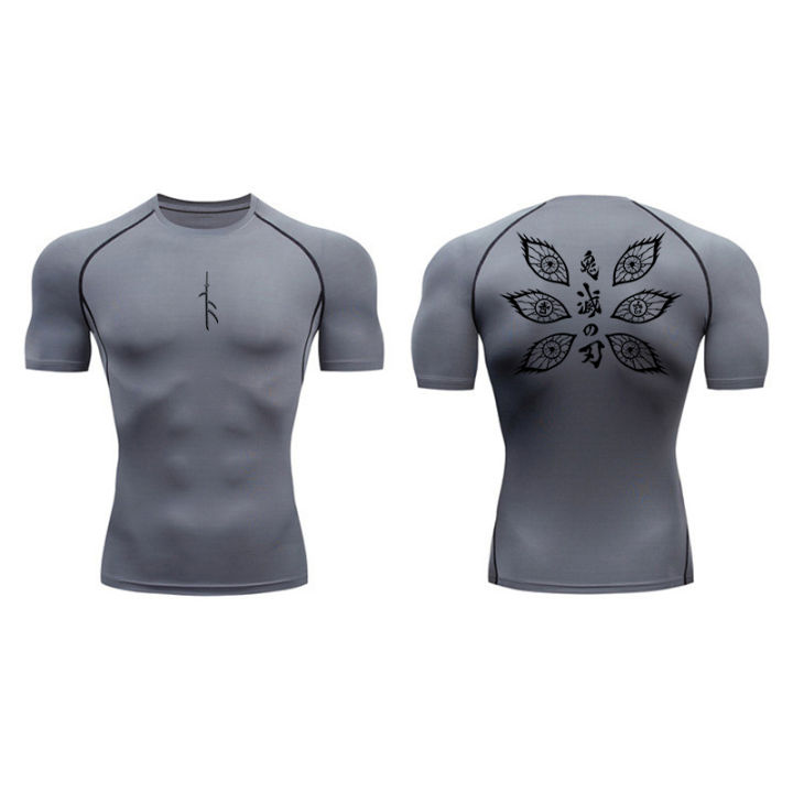 Graphic%20Print%20Compression%20Shirt%20for%20Men%20Gym%20Workout%20Running%20T-Shirt%20Tees%20Tops%20Athletic%20Quick%20Dry%20Undershirt%20Baselayer%20Activewear%20-%20Image%203