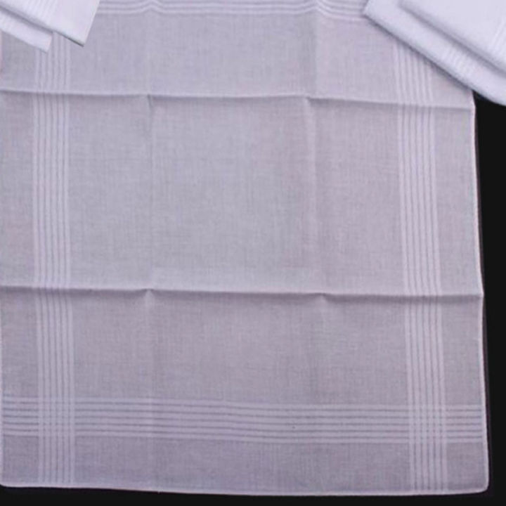 12%20Pcs%20Soft%20Cotton%20White%20Handkerchiefs%20Soild%20Color%20Men's%20Handkerchiefs%20for%20Wedding%20Eating%20Food%20Wiping%20Sweat%20Exercise%20-%20Image%205