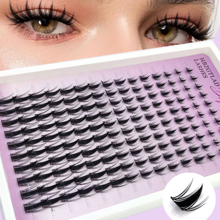 HBZGTLAD 15 Row Fairy Eyelash Cluster Manga Eyelash Cluster Transparent Spike Anime Eyelash Extension Makeup Tool Personal Manga
