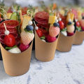 25/50pcs French Fries Holder Disposable Kraft Paper French Fry Cup Charcuterie Cup Snack Dessert Potato Chips Box Party Supplies. 