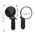 SEAMETAL Motorcycle Handlebar Rearview Mirror Handlebar Extended Rear View Mirror Blind Spot Wide View Safety Adjustable Mirror.
