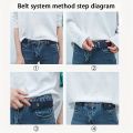 Adjustable Stretch Elastic Waist Band Invisible Belt Buckle-Free Belts for Women Men Jeans Pants Dress No Buckle Easy To Wear.