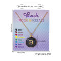 Fashionable Temperature-Sensitive Color-Changing 26 Letters Pendant Necklace Zinc Alloy Mood Regulation Chain Jewelry Accessory.