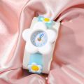 Simple and Stylish Silicone Children's Flower Quartz Watch. 