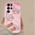 Hello Kitty Cinnamoroll Phone Case for Samsung Galaxy S25 S24 Ultra S23 S22 S21 S20 Plus FE A56 A36 A26 Soft Silicone Back Cover. 
