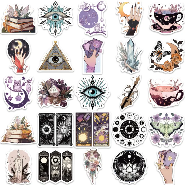 50%20PCS%20Aesthetic%20Magic%20Witchy%20Adults%20Stickers%20Waterproof%20Vinyl%20for%20Water%20Bottle,Laptop,Phone,Scrapbooks,Witchcraft,%20Journaling%20-%20Image%206