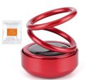 Solar Dashboard Idol Ring Car Decoration Air Freshener Automatic 360 Degree.