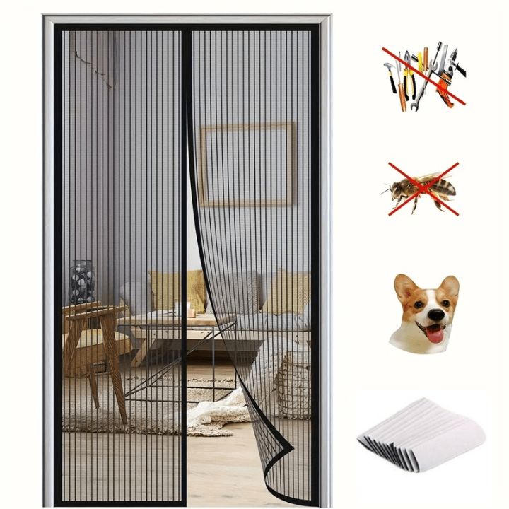 Magnetic%20Screen%20Door,%20Pet%20Friendly,%20Easy%20To%20Install,%20with%20Magnetic%20Door%20Curtain%20for%20Insect%20Control,%20Ventilation,%20and%20Security%20-%20Image%203