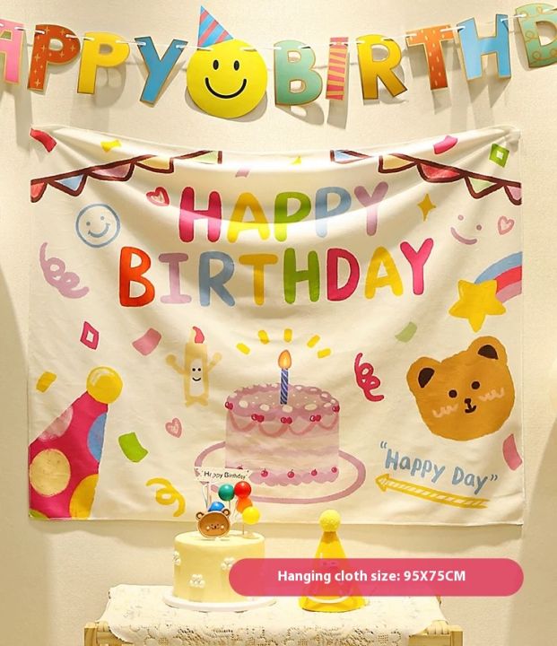 VIKAMA%20Birthday%20Tapestry%20Adorable%20Animal%20Party%20Decoration%20Backdrop%20Baby's%20100th%20Birthday%20Decoration%20Tapestry%20-%20Image%204