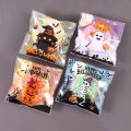 50/100Pcs Spooky Halloween Candy Bags Pumpkin Ghost  Cookie Self-Sealing Bags Halloween Party Decor Trick or Treat. 